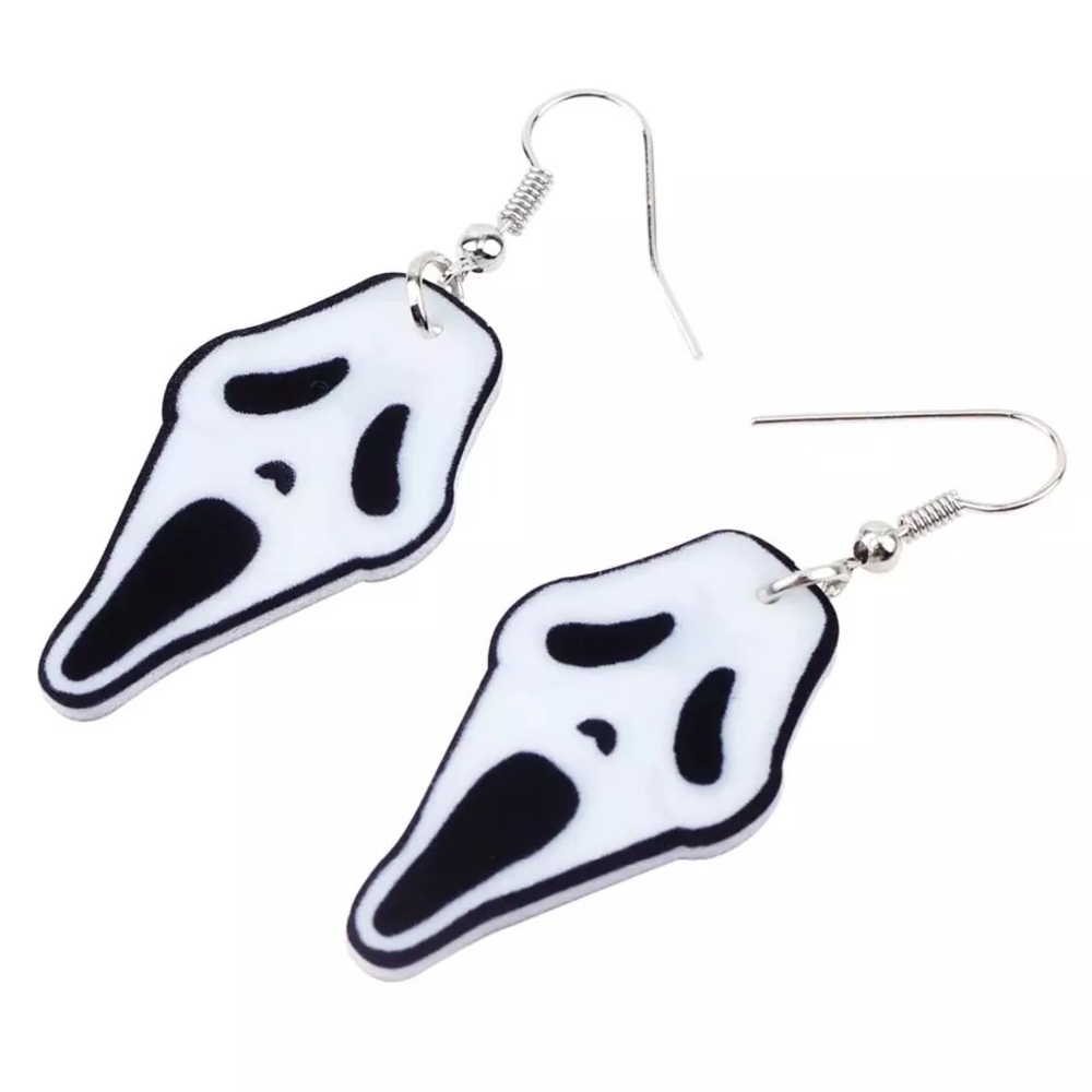 Iconic Scream Mask Earrings - Picture 2 of 4